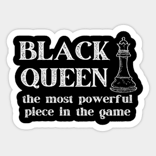 Black Queen Most Powerful Chess African American Sticker